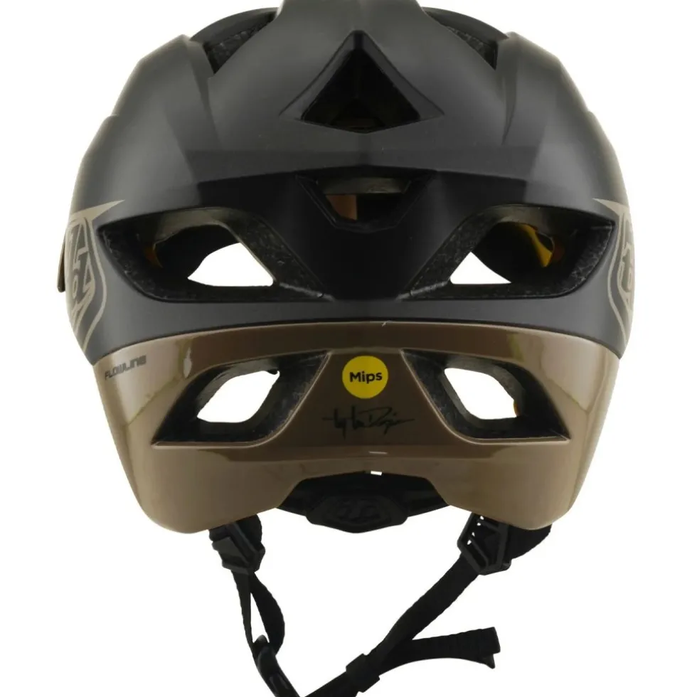 Troy Lee Designs Flowline MIPS Helm - Point Charcoal/Timber