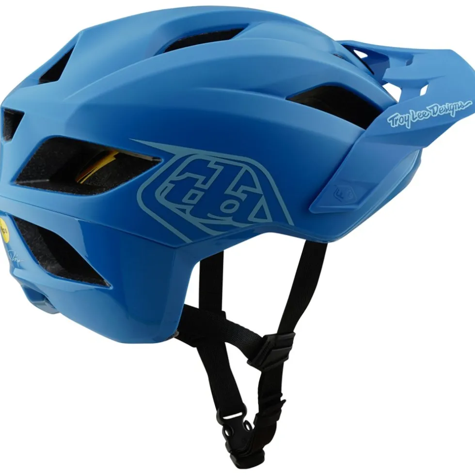 Troy Lee Designs Flowline MIPS Helm - Point Cobalt/Blue