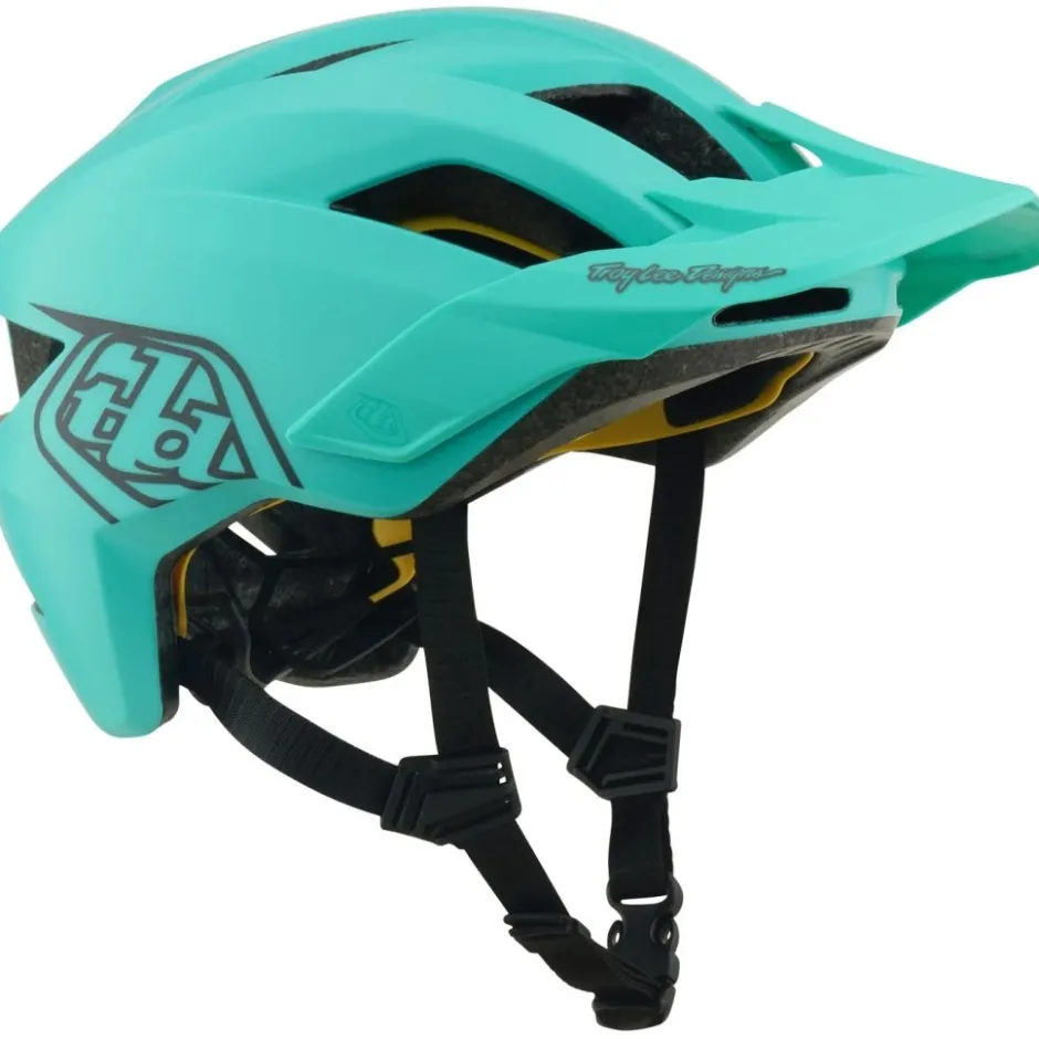 E-Bike Helmen < Troy Lee Designs Flowline MIPS Helm Kinderen - Point Charcoal/Real Teal