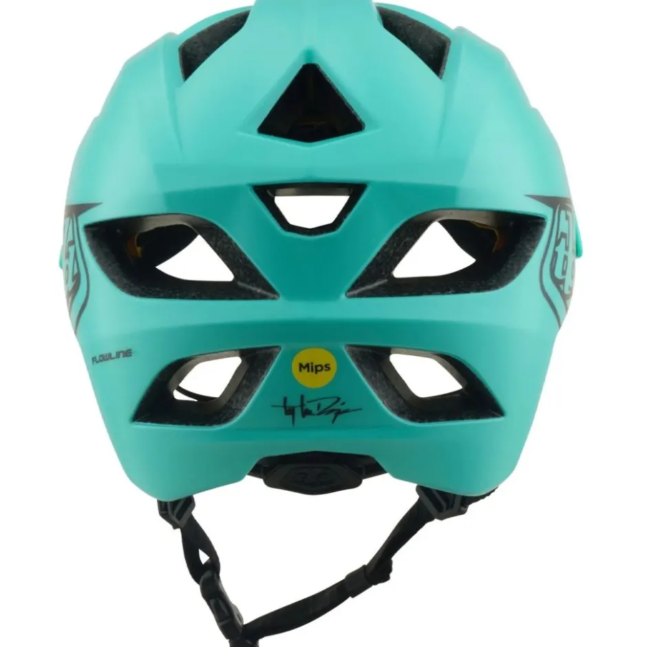 E-Bike Helmen < Troy Lee Designs Flowline MIPS Helm Kinderen - Point Charcoal/Real Teal