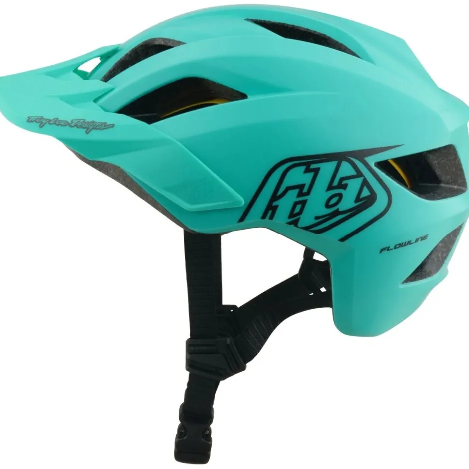 E-Bike Helmen < Troy Lee Designs Flowline MIPS Helm Kinderen - Point Charcoal/Real Teal