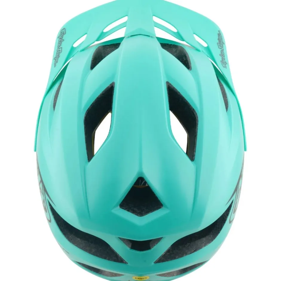 E-Bike Helmen < Troy Lee Designs Flowline MIPS Helm Kinderen - Point Charcoal/Real Teal