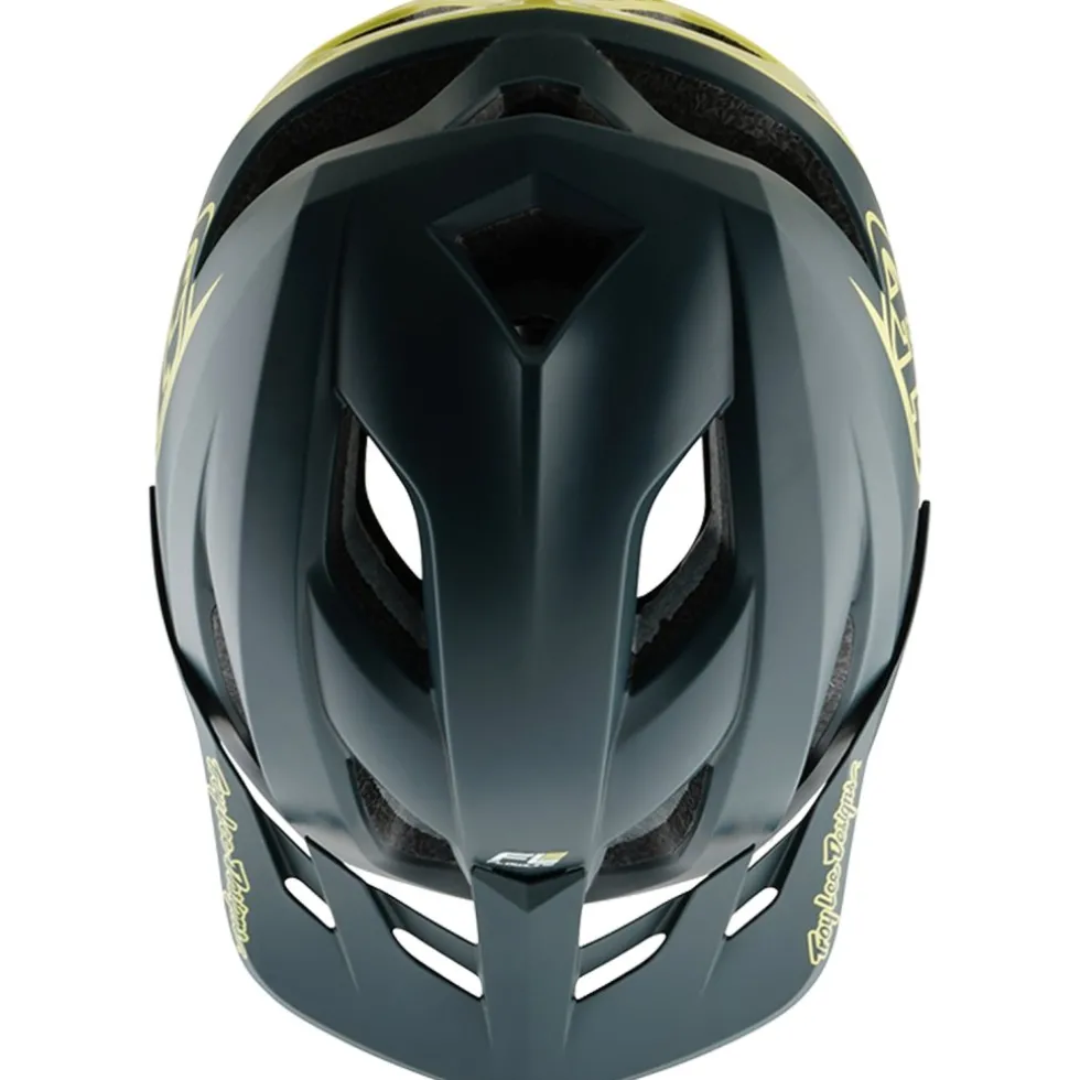 Troy Lee Designs Flowline SE MIPS Helm - Badge Gray/Glo Yellow