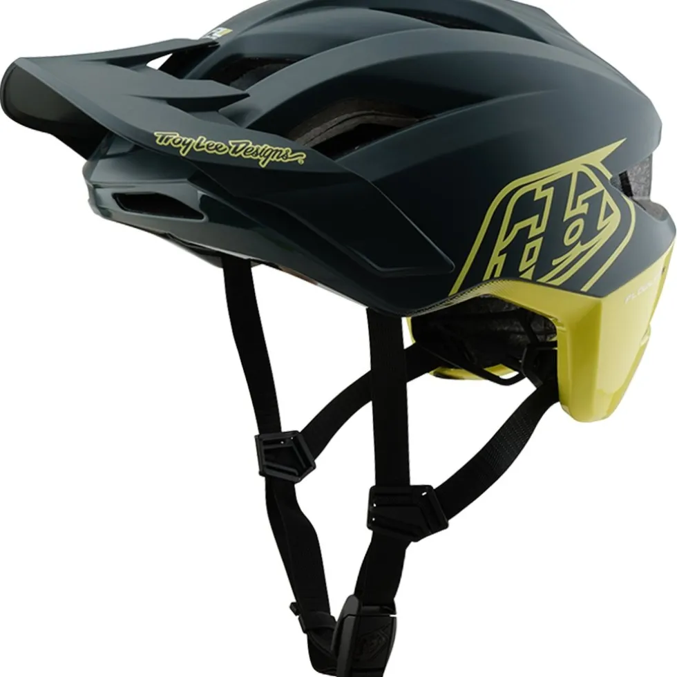 Troy Lee Designs Flowline SE MIPS Helm - Badge Gray/Glo Yellow