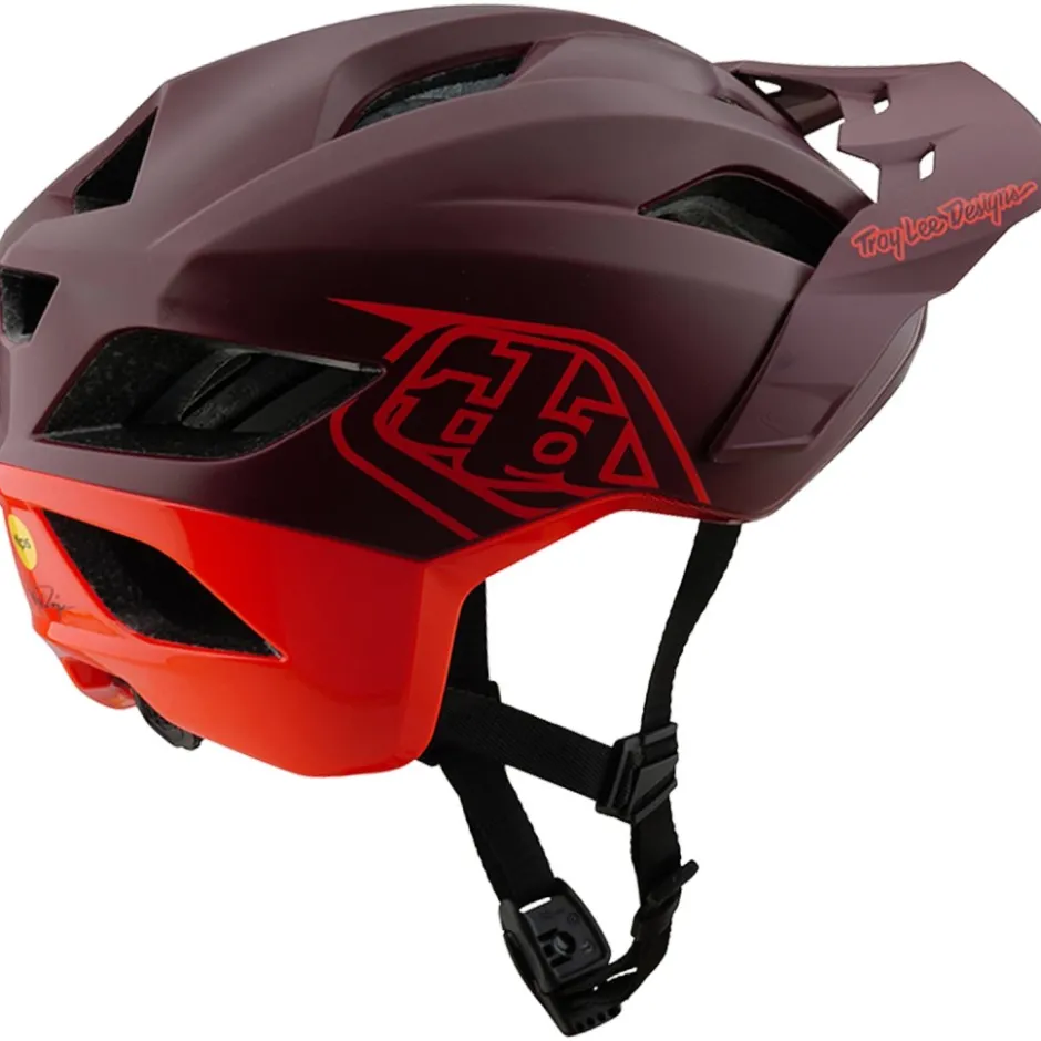 E-Bike Helmen < Troy Lee Designs Flowline SE MIPS Helm - Badge Maroon