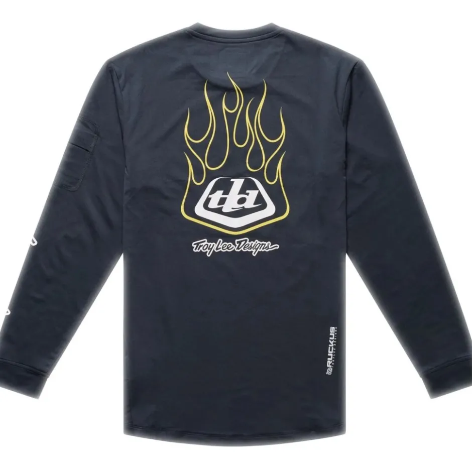 Shirts Kinderen < Troy Lee Designs Ruckus Ride Fietsshirt et ange ouwen Kinderen - Pressed Carbon