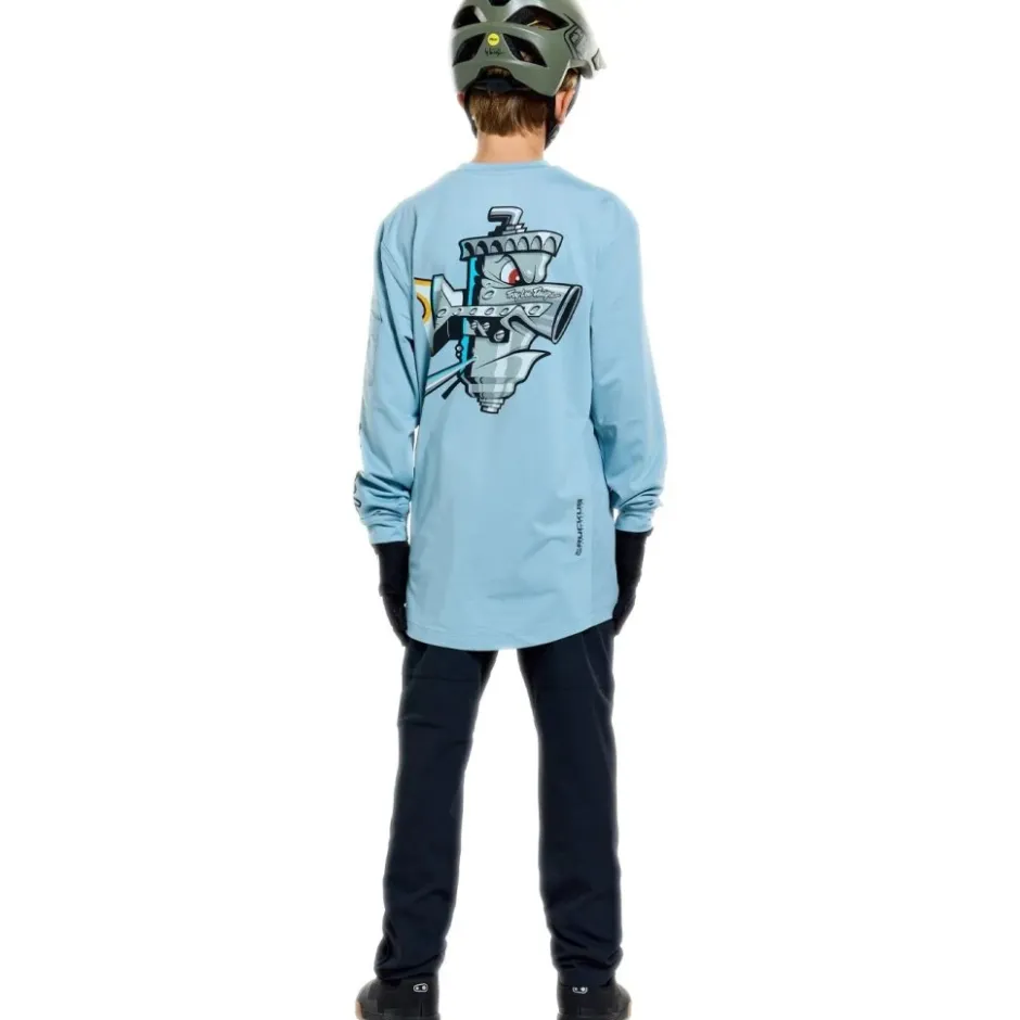 Shirts Kinderen < Troy Lee Designs Ruckus Ride Fietsshirt et ange ouwen Kinderen - Carbs Dawn Bue