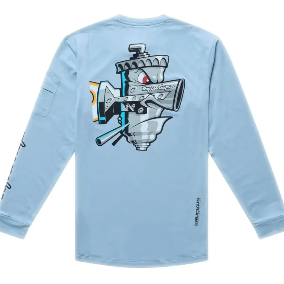 Shirts Kinderen < Troy Lee Designs Ruckus Ride Fietsshirt et ange ouwen Kinderen - Carbs Dawn Bue