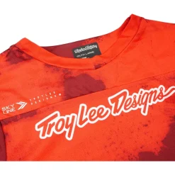 Troy Lee Designs Skyline Fietsshirt met Korte Mouwen Kinderen - Flared Fiery Red