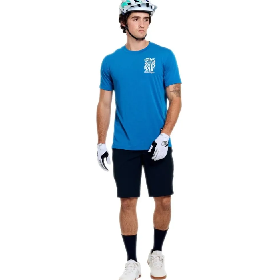 Troy Lee Designs Skyline Ride Fietsshirt met Korte Mouwen Heren - One Eye Aero Blue