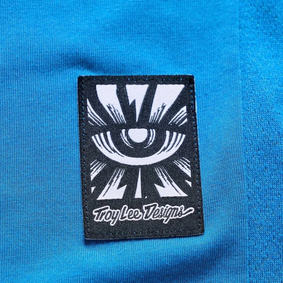Troy Lee Designs Skyline Ride Fietsshirt met Korte Mouwen Heren - One Eye Aero Blue
