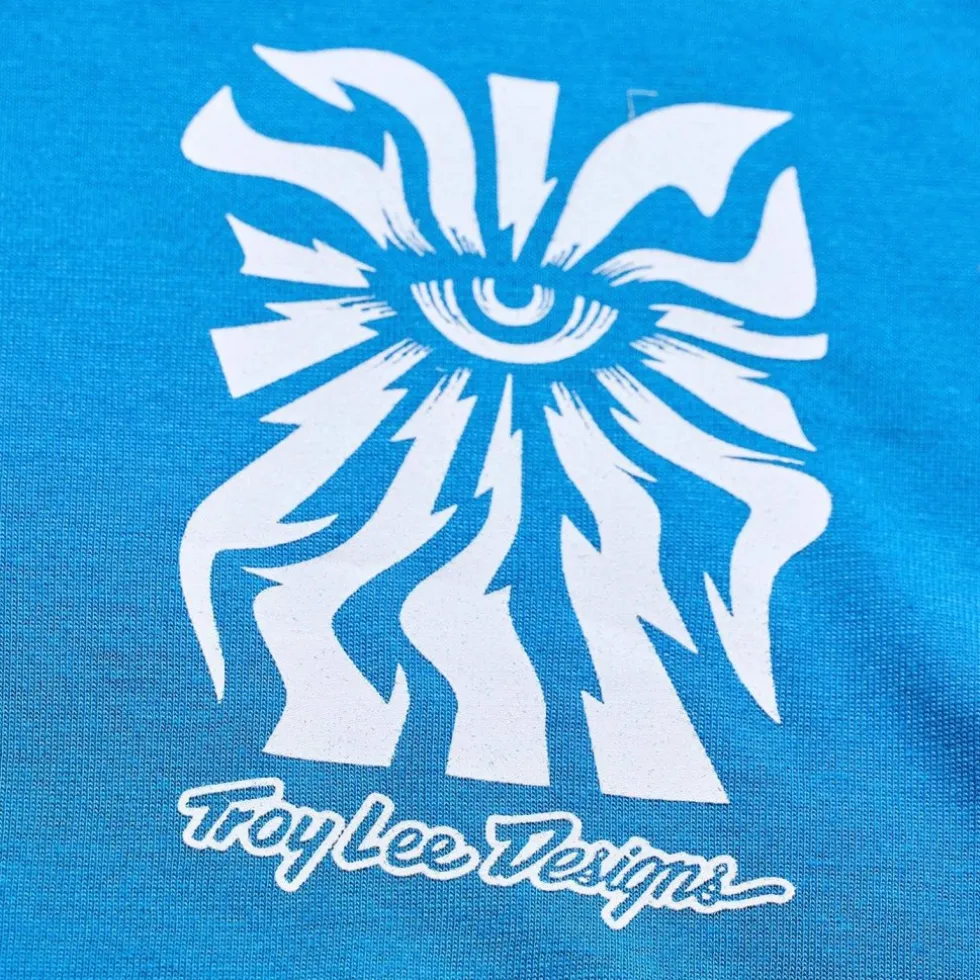 Troy Lee Designs Skyline Ride Fietsshirt met Korte Mouwen Heren - One Eye Aero Blue