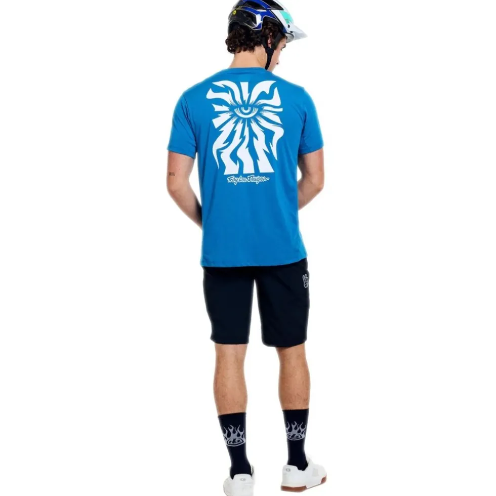 Troy Lee Designs Skyline Ride Fietsshirt met Korte Mouwen Heren - One Eye Aero Blue