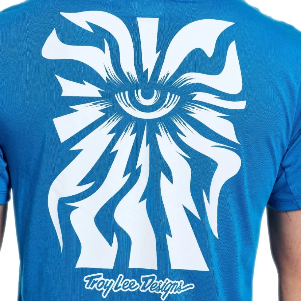 Troy Lee Designs Skyline Ride Fietsshirt met Korte Mouwen Heren - One Eye Aero Blue