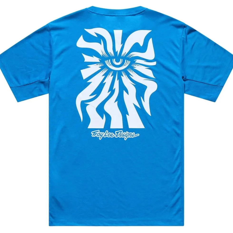 Troy Lee Designs Skyline Ride Fietsshirt met Korte Mouwen Heren - One Eye Aero Blue