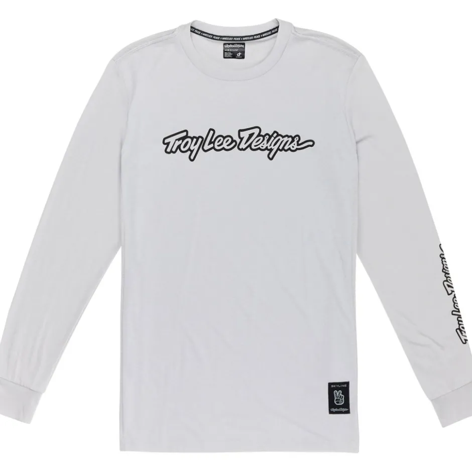 Mtb-Shirts < Troy Lee Designs Skyline Ride Fietsshirt met Lange Mouwen Heren - Signature Mist