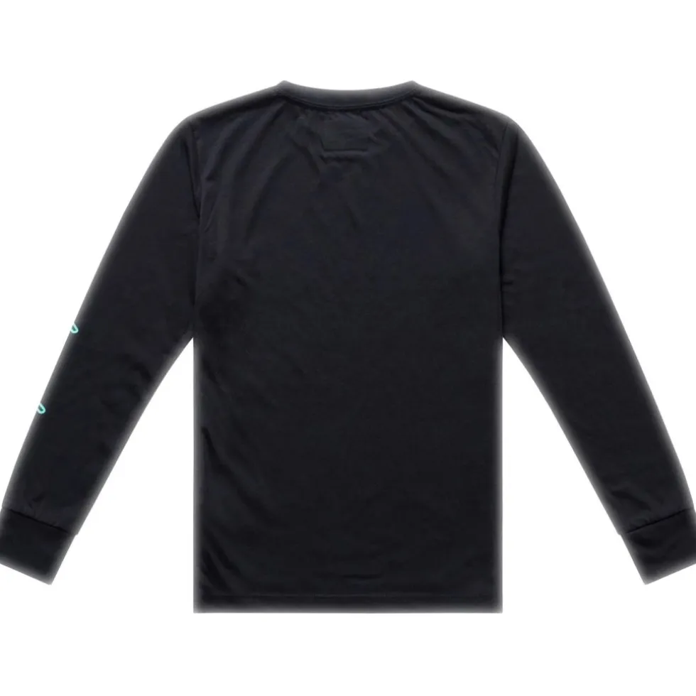 Troy Lee Designs Skyline Ride Fietsshirt met Lange Mouwen Kinderen - Signature Black/Real Teal