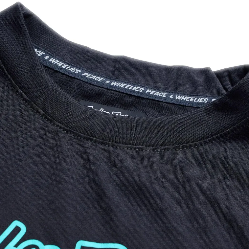 Troy Lee Designs Skyline Ride Fietsshirt met Lange Mouwen Kinderen - Signature Black/Real Teal