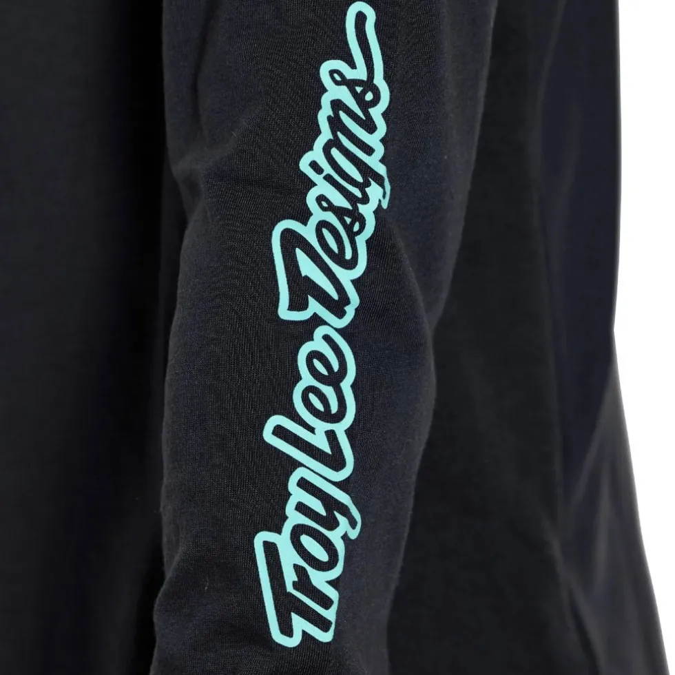 Troy Lee Designs Skyline Ride Fietsshirt met Lange Mouwen Kinderen - Signature Black/Real Teal