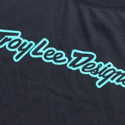 Troy Lee Designs Skyline Ride Fietsshirt met Lange Mouwen Kinderen - Signature Black/Real Teal