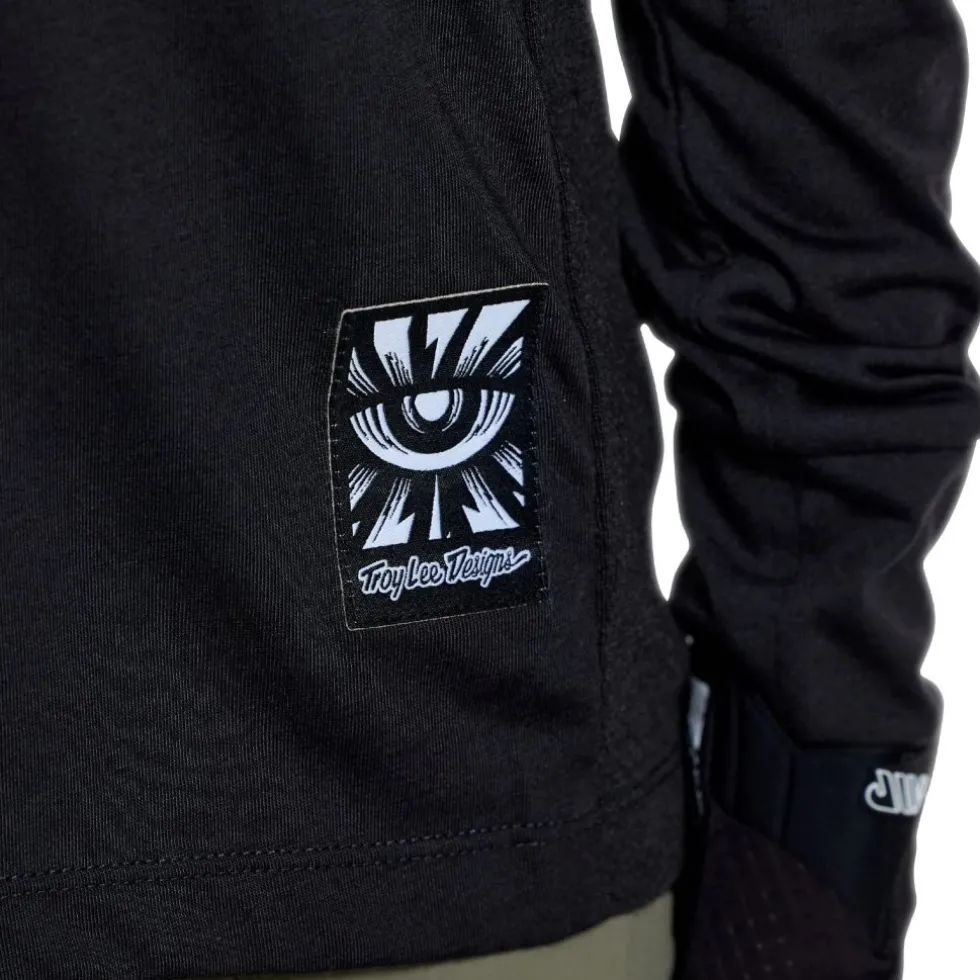Troy Lee Designs Skyline Ride Fietsshirt met Lange Mouwen Kinderen - Signature Black/Real Teal