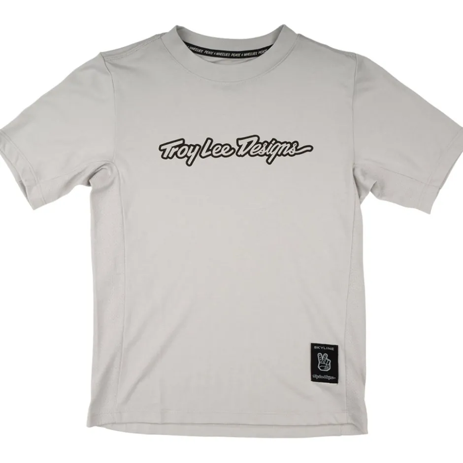 Shirts Kinderen < Troy Lee Designs Skyine Ride Fietsshirt met Korte Mouwen Kinderen - Signature Mist