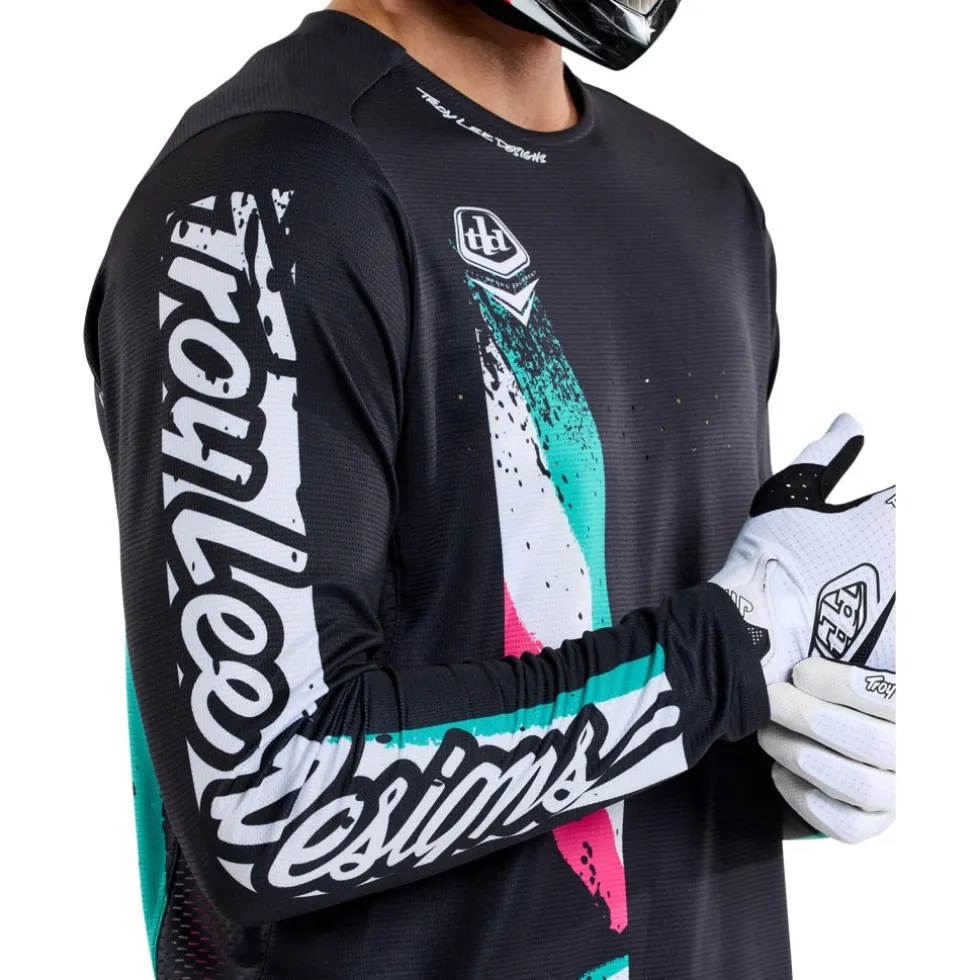 Troy Lee Designs Sprint Fietsshirt met Lange Mouwen Heren - Full Pull Black