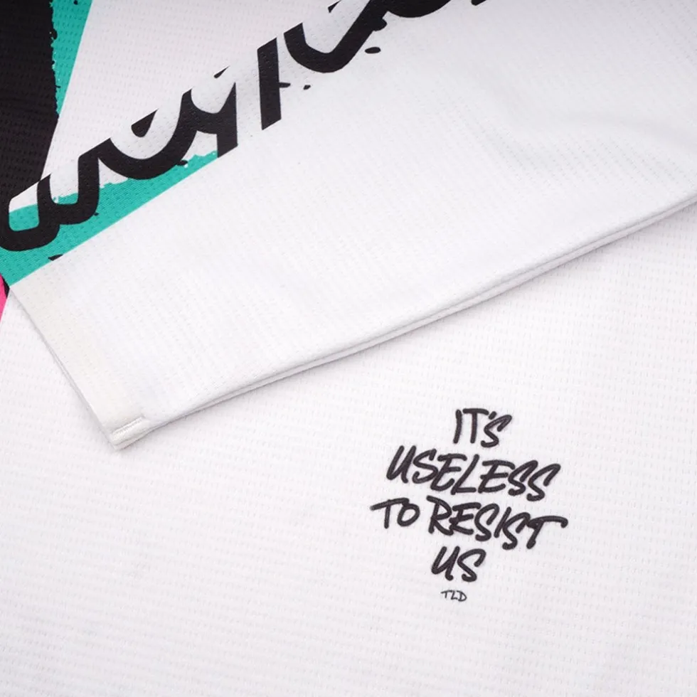 Troy Lee Designs Sprint Fietsshirt met Lange Mouwen Kinderen - Full Pull Chalk