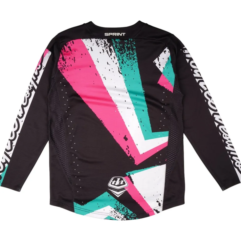 Troy Lee Designs Sprint Fietsshirt met Lange Mouwen Kinderen - Full Pull Black