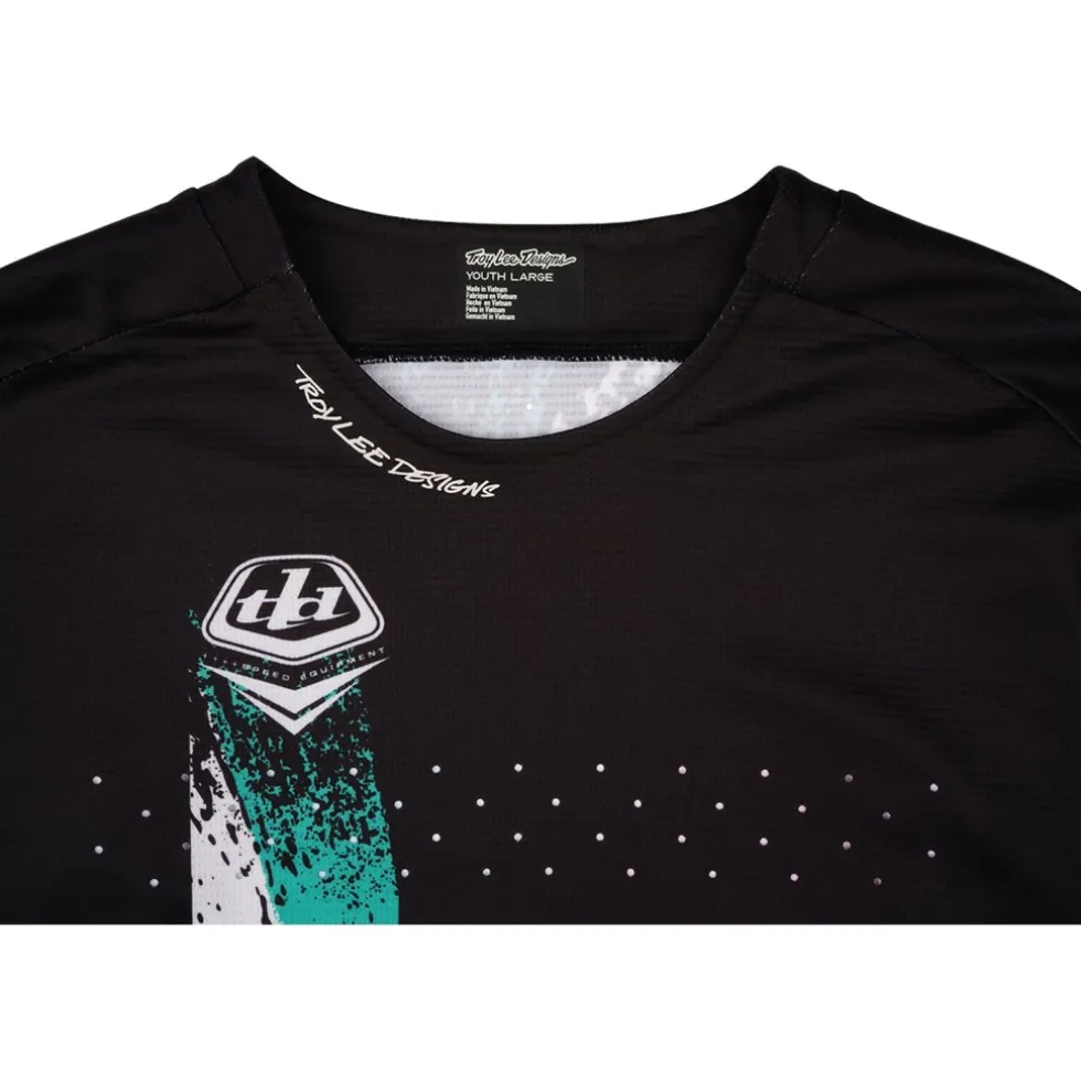 Troy Lee Designs Sprint Fietsshirt met Lange Mouwen Kinderen - Full Pull Black