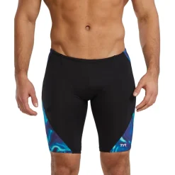 Wedstrijd Zwemkleding|Zwembroeken & Bikini'S < TYR Blade Splice Waveform Durafast Elite® Zwemjammer Heren - blauw/groen
