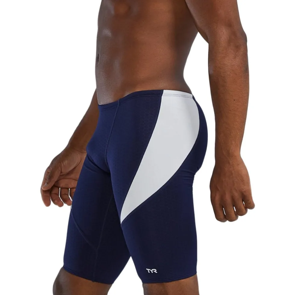 TYR Hexa Durafast Elite® Curve Splice Zwemjammer Heren - navy/white