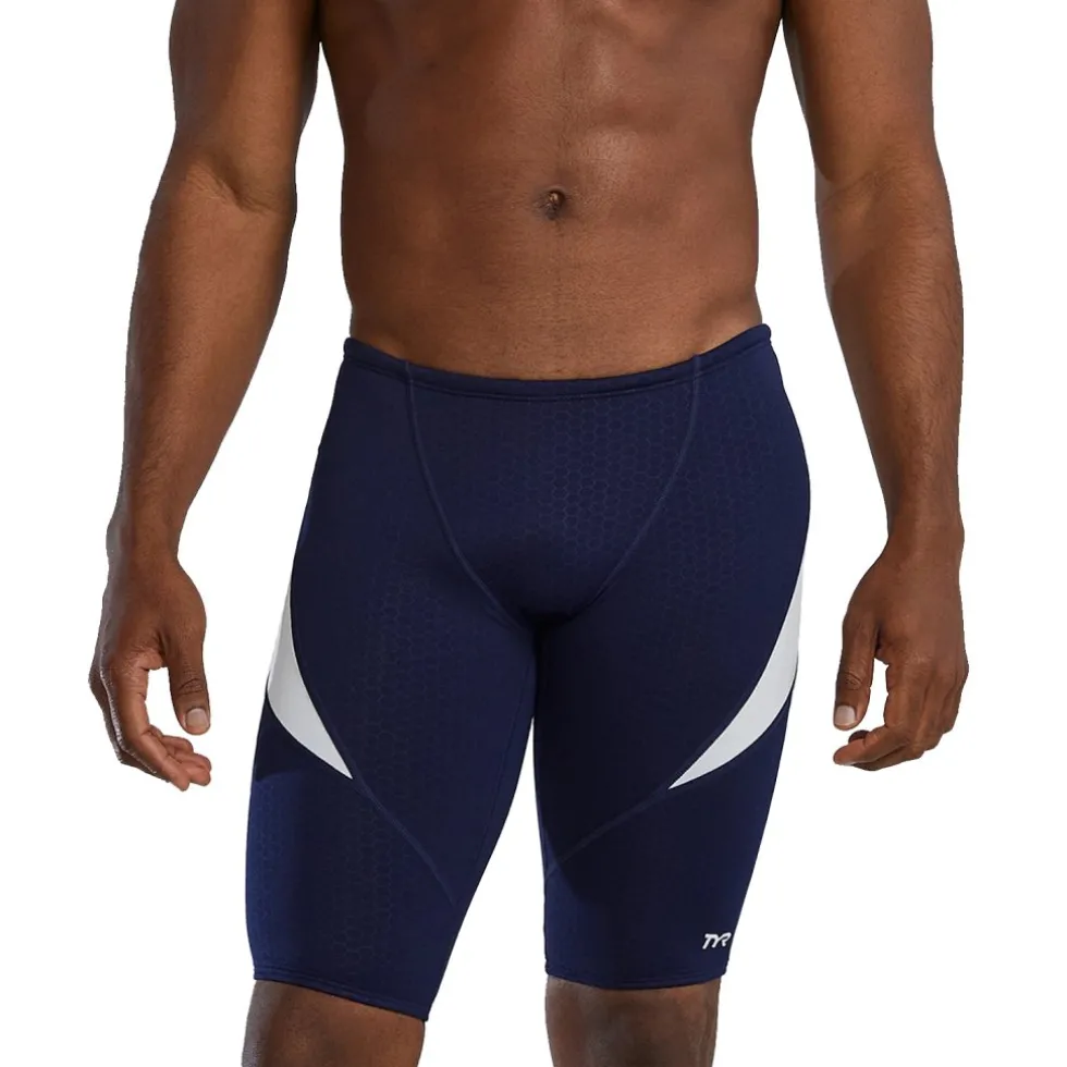 TYR Hexa Durafast Elite® Curve Splice Zwemjammer Heren - navy/white
