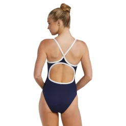 Wedstrijd Zwemkleding < TYR Hexa Durafast Elite® Diamondfit Badpak Dames - navy/white