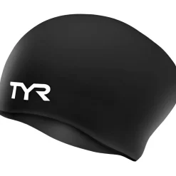 TYR Long Hair Wrinkle-Free Silicone Badmuts - zwart