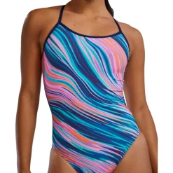 Wedstrijd Zwemkleding|Zwembroeken & Bikini'S < TYR Riptidal Durafast Elite® Trinityfit Badpak Dames - roze/meerkleurig