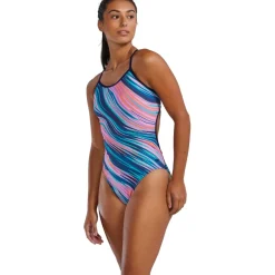 Wedstrijd Zwemkleding|Zwembroeken & Bikini'S < TYR Riptidal Durafast Elite® Trinityfit Badpak Dames - roze/meerkleurig