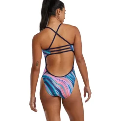 Wedstrijd Zwemkleding|Zwembroeken & Bikini'S < TYR Riptidal Durafast Elite® Trinityfit Badpak Dames - roze/meerkleurig
