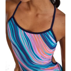 Wedstrijd Zwemkleding|Zwembroeken & Bikini'S < TYR Riptidal Durafast Elite® Trinityfit Badpak Dames - roze/meerkleurig