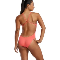 TYR Solid Durafast Elite® Cutoutfit Badpak Dames - coral