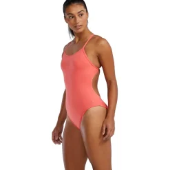 TYR Solid Durafast Elite® Cutoutfit Badpak Dames - coral