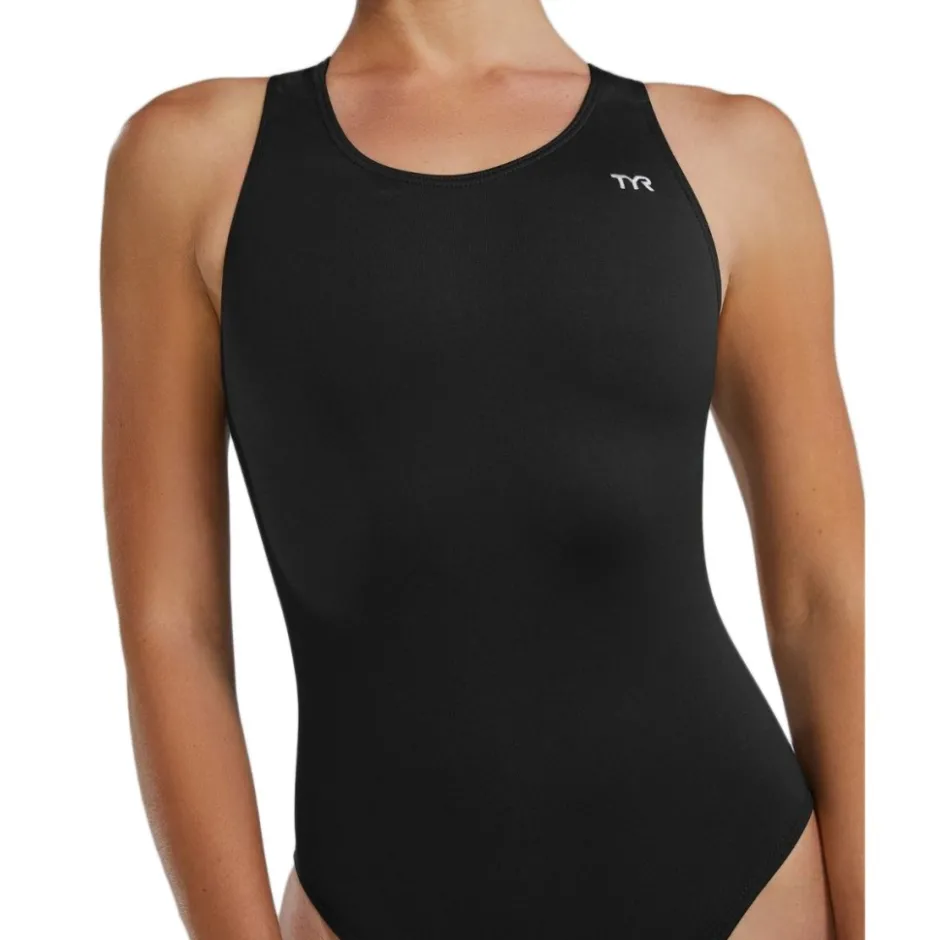 Wedstrijd Zwemkleding < TYR Solid Durafast Elite® Maxfit-A Badpak Dames - zwart