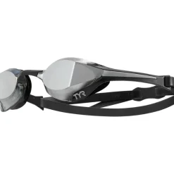 TYR Tracer-X Elite Racing Mirrored Zwembril - zilver/zwart/zilver