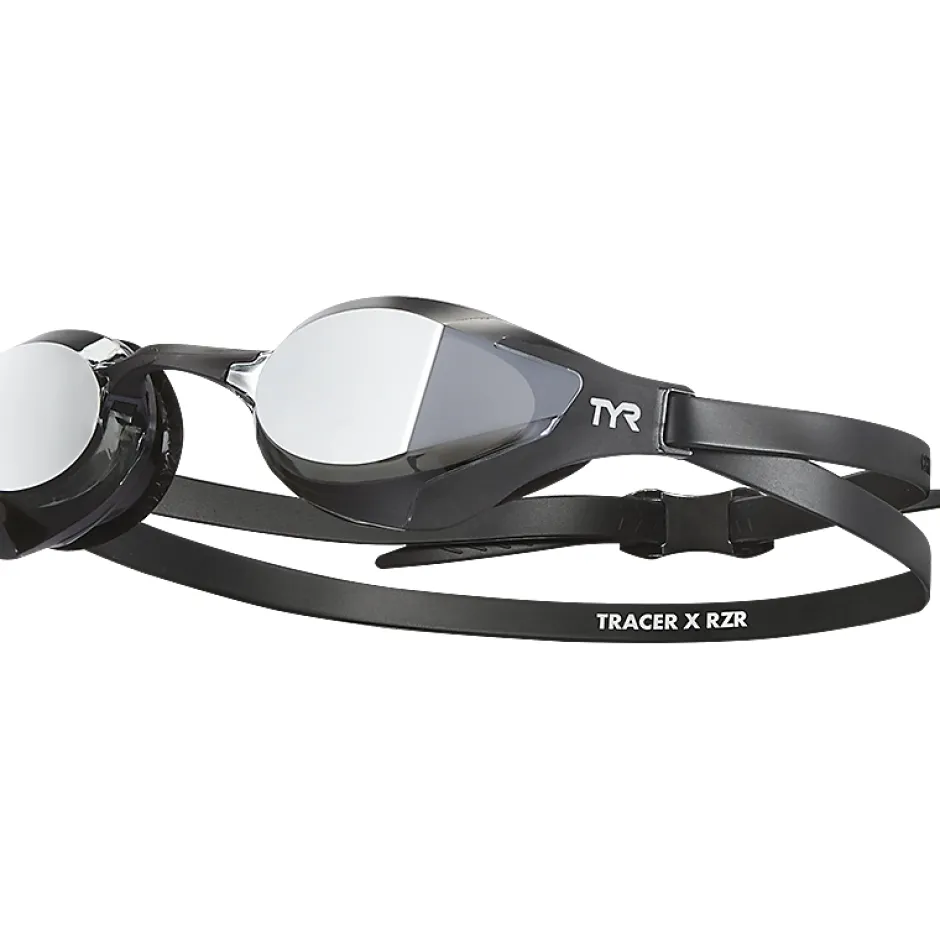 Zwembrillen|Zwembrillen < TYR Tracer-X RZR Racing Mirrored Zwembril - zilver/zwart/zwart