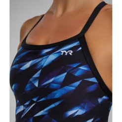 Wedstrijd Zwemkleding < TYR Triadic Durafast Elite® Diamondfit Badpak Dames - blauw