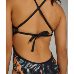 TYR Validus Durafast Elite® Crosscutfit Tieback Badpak Dames - orange/aqua/black
