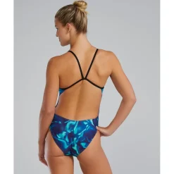 TYR Waveform Durafast Elite® Cutoutfit Badpak Dames - blauw/groen