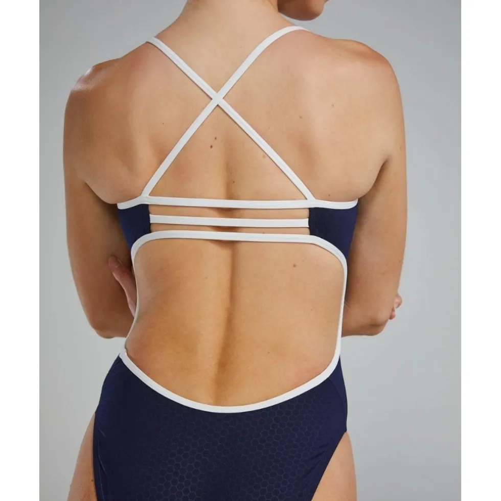 TYR Hexa Durafast Elite® Trinityfit Badpak Dames - navy/white