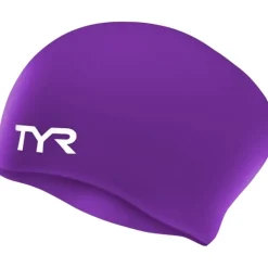 Badmutsen < TYR Long Hair Wrinkle-Free Silicone Badmuts - paars