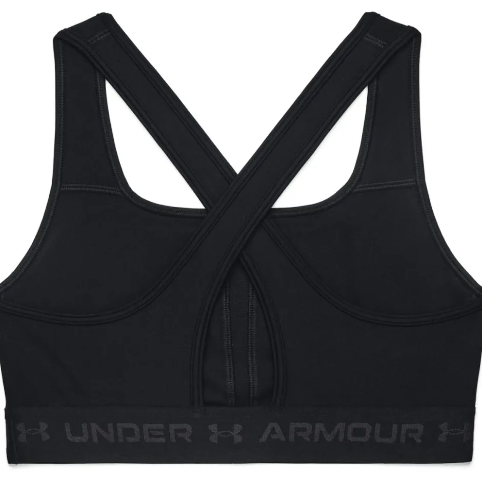 Sport Bh'S|Ondergoed < Under Armour Armour® Mid Crossback Sport BH Dames - Zwart/Zwart/Jet Gray